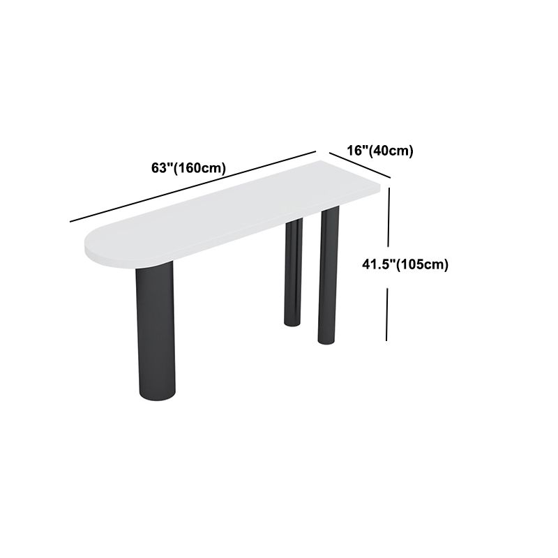 Stone Top Bar Dining Table Contemporary White Bar Dining Table with 3 Legs Clearhalo 'Bar Furniture' 'Bar Tables' 'bar_tables' 'furn' 'furn_bar_tables' 'Furniture' 'furniture_bar_tables' 'Kitchen & Dining Furniture' 1200x1200_883a2579-28d7-4a9d-8682-da5125f59237