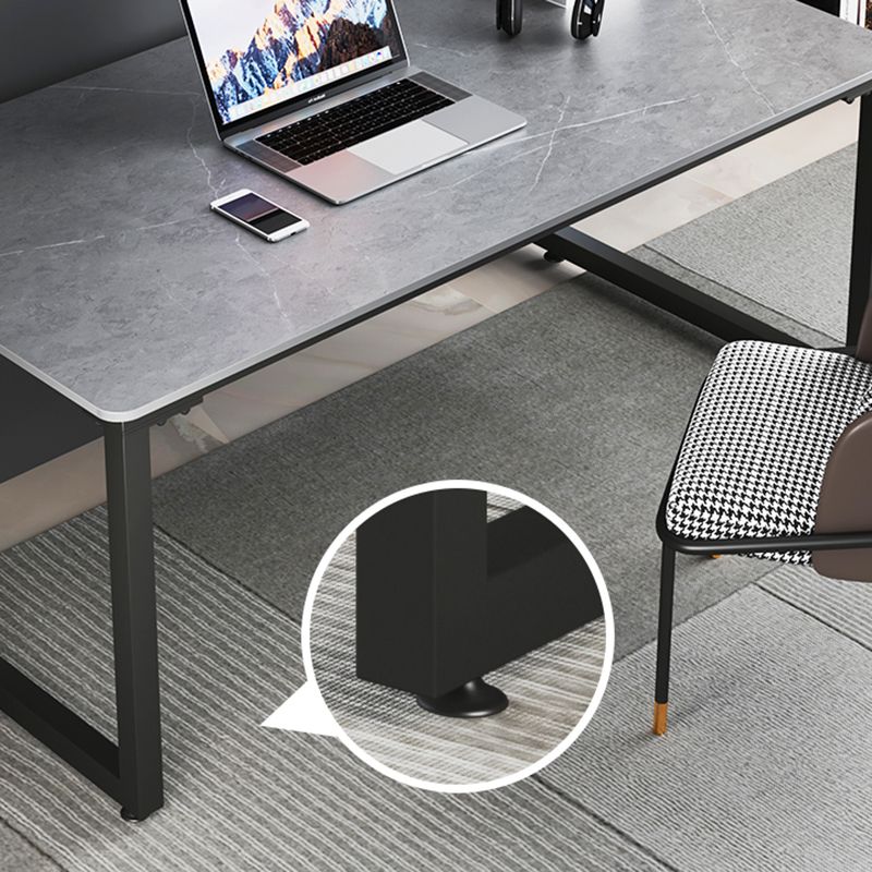 Escritorio de escritura de piedra contemporánea escritorio de oficina rectangular de trineo para el hogar