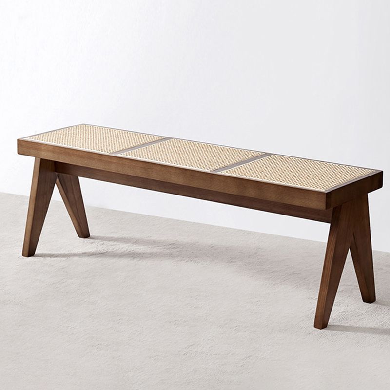 Tropical Solid Wood Bench Rattan X-Leg Dining Room Bench/low Stool Clearhalo 'Benches' 'Chairs & Seating' 'furn' 'furn_benches' 'Furniture' 'Living Room Furniture' 1200x1200_883af904-cb62-4032-b6ff-c6ba6d4bd800