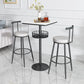 Marble Indoor Glam Bar Dining Table Iron Bistro Table with Single Pedestal Clearhalo 'Bar Furniture' 'Bar Tables' 'bar_tables' 'furn' 'furn_bar_tables' 'Furniture' 'furniture_bar_tables' 'Kitchen & Dining Furniture' 'kitchen&dining_furn' 'kitchen' 1200x1200_883b2166-ad6b-462c-a5fc-65ad251e961d