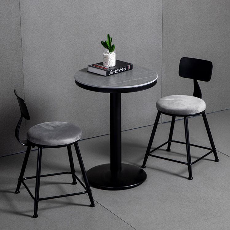 Industrial 1/2/3 Pièces Table de table ronde Ensemble de table de bar en pierre fritté pour usage domestique