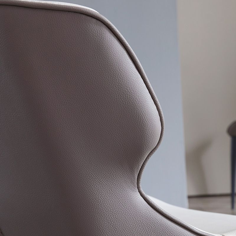 Silla lateral del ala de la silla de comedor de cuero de cuero sintética para uso doméstico