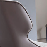 Silla lateral del ala de la silla de comedor de cuero de cuero sintética para uso doméstico