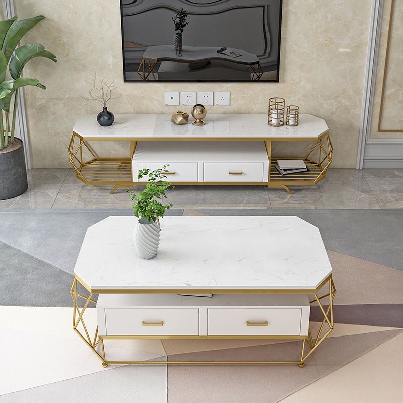 Contemporary TV Media Stand Marble Stand Console with Drawers Clearhalo 'furn' 'furn_tv_stands_entertainment_centers' 'Furniture' 'Living Room Furniture' 'TV Stands & Entertainment Centers' 'TV Stands & Media Storage Furniture' 'tv_stands_entertainment_centers' 1200x1200_883c83c6-3427-4387-a9e4-91971541cc0a