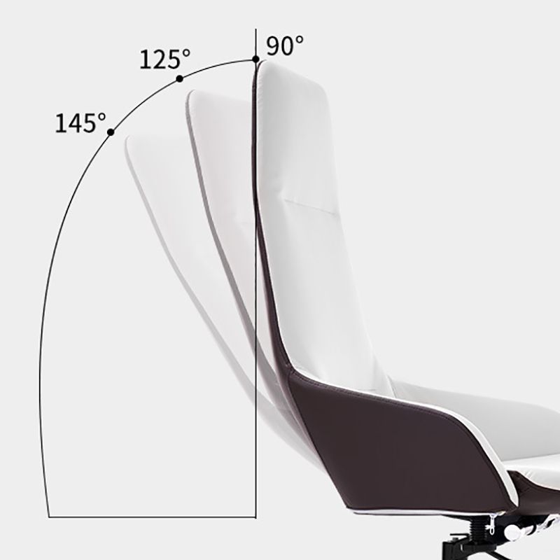 Faux Leather Office Chair Contemporary Nylon Desk Chair in White Clearhalo 'furn' 'furn_office_chair' 'Furniture' 'Office Chairs' 'Office Furniture' 'office_chair' 1200x1200_883d0149-5f3d-48cd-9548-1f1372f8f415