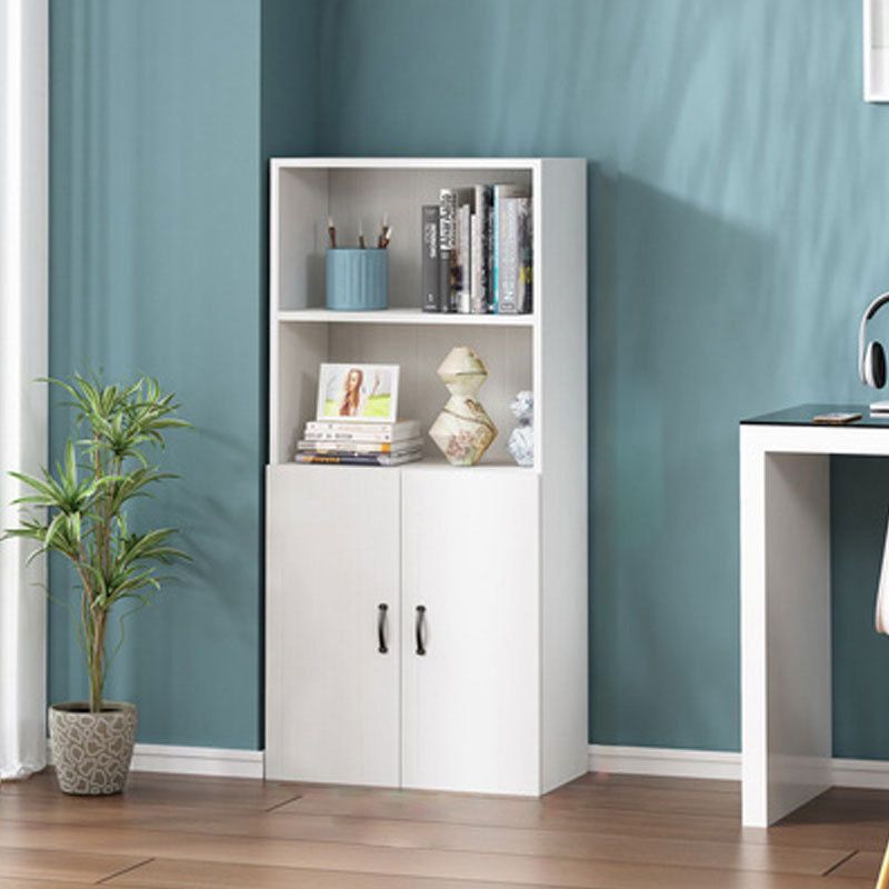 Pure White Shelf Bookcase Modern & Contemporary Bookshelf with Doors for Office Clearhalo 'Bookcases' 'Furniture' 'furniture_bookcases' 'Office Furniture' 1200x1200_883d7f31-9e77-40ea-bacd-a6086b748f48