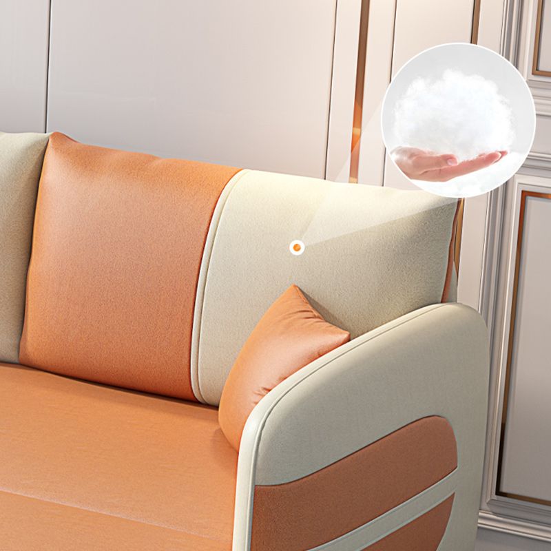 Faux Leather Stain Resistant Square Arm Modern Bed Sofa Couch Clearhalo 'furn' 'furn_sofas' 'Furniture' 'Living Room Furniture' 'Sofa' 'sofas' 1200x1200_883e2f5f-615f-43d8-a4fd-64bb7575e4ba