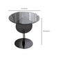 Contemporary Glass Round Top Side Table Metal Pedestal End Table Clearhalo 'Coffee & Accent Tables' 'End & Side Tables' 'end_side_tables' 'furn' 'furn_end_side_tables' 'Furniture' 'Living Room Furniture' 1200x1200_883eb6c8-f701-4dfb-a44b-3e1f7d212d94