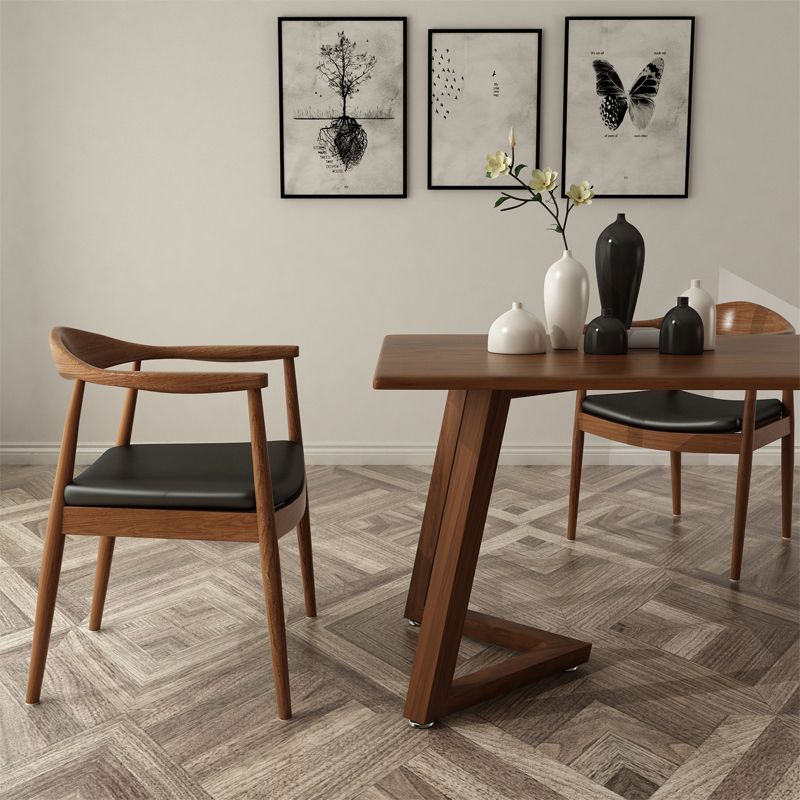 Moderna casa aperta in legno aperto sala da pranzo sedia a braccio imbottita