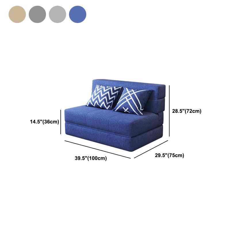 Contemporary Linen Armless Sofa Bed Slipcovered for Living Room