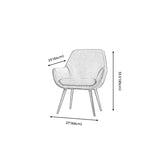 Strakke achterstoelarmen omvatten accentstoel 25.20 "w √ó 26.77" l √ó 33.46 "h
