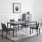 Modern Metal Frame Style Sintered Stone Rectangular Dining Table Set with 4 Legs Base Clearhalo 'Dining Room Sets' 'Dining Tables & Seating' 'dining_room_set' 'furn' 'furn_dining_room_set' 'Furniture' 'furniture_dining_room_set' 'Kitchen & Dining Furniture' 'kitchen&dining_furn' 'kitchen' 1200x1200_88424dbc-d617-41c8-8c4d-b612b3993f55