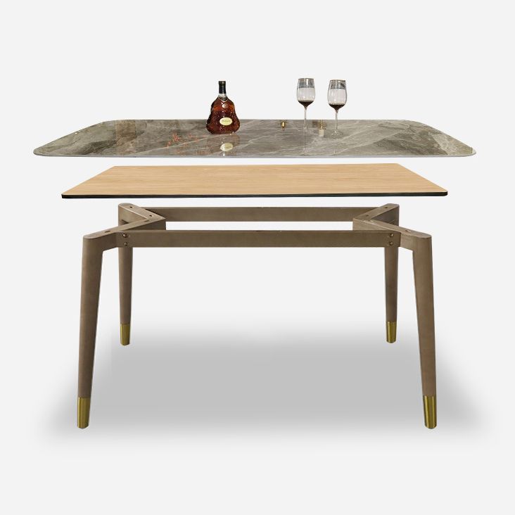 Modern Dining Room Sintered Stone Table with Metal Base Rectangle Dining Table for Restaurant Clearhalo ' dining_table' 'Dining Tables & Seating' 'Dining Tables' 'Furniture' 'furniture_dining_table' 'Kitchen & Dining Furniture' 'kitchen&dining_furn' 'kitchen' 'kitchen_dining_table' 1200x1200_8843331e-ffd7-464d-b82d-d2bb3251915a