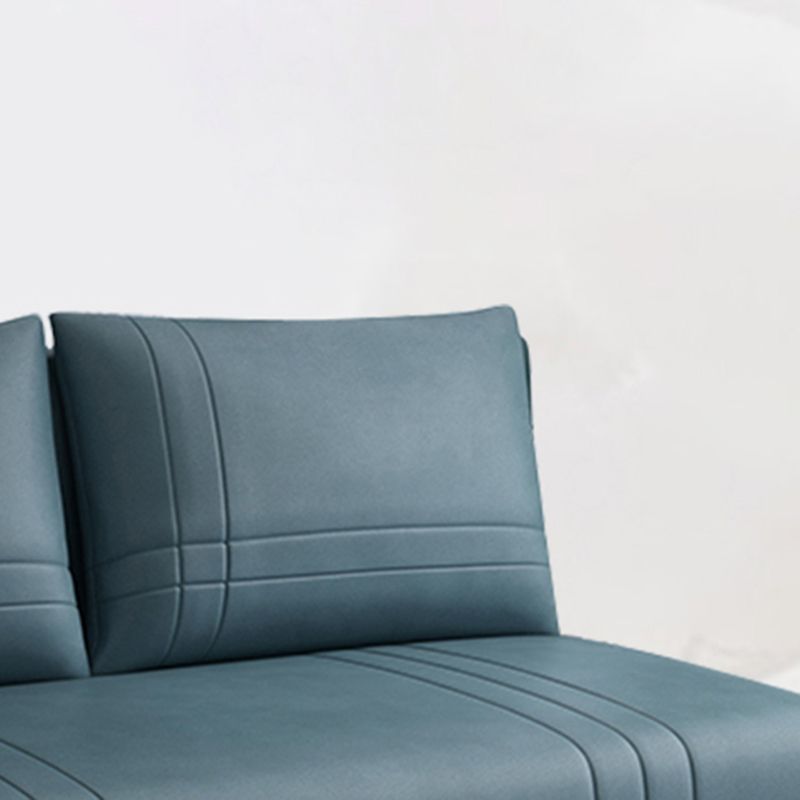 フェイクレザーコンテンポラリーソファベッドアームレスステイン耐性ベッドソファソファ