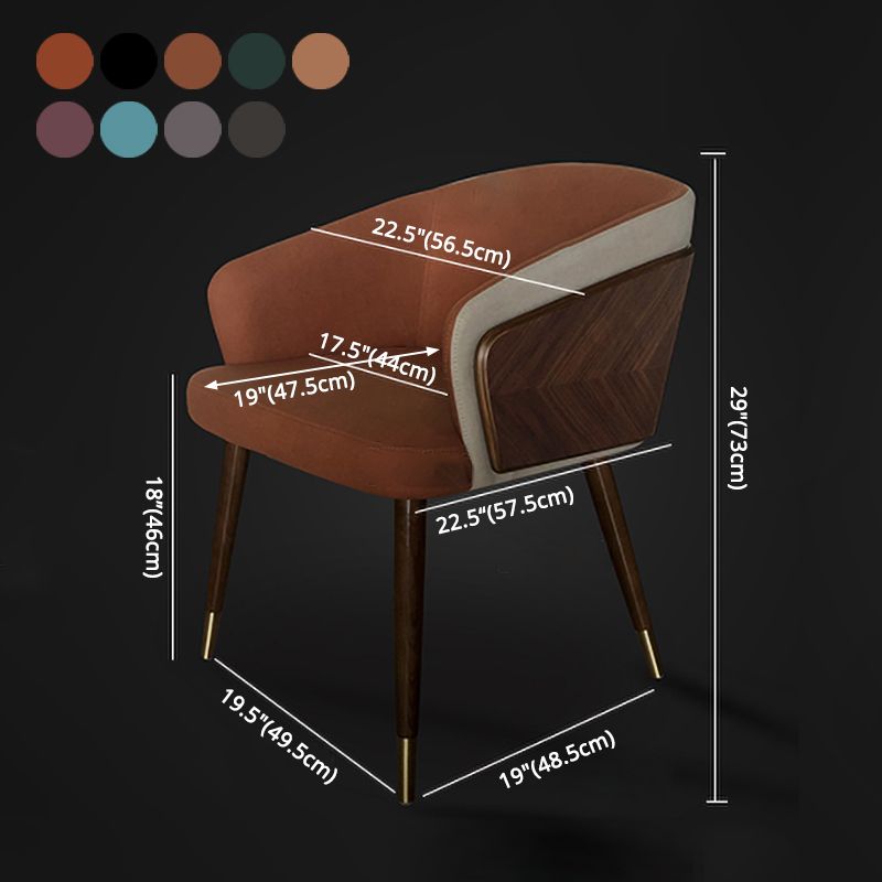 Contemporary Style Wooden Dining Chair Parsons Dining Arm Single Chair Clearhalo ' kitchen&dining_furn' 'Dining Chairs' 'Dining Tables & Seating' 'dining_chair' 'furn' 'furn_dining_chair' 'Furniture' 'furniture_dining_chair' 'Kitchen & Dining Furniture' 'kitchen' 1200x1200_88468fba-8e19-4ba4-ab74-e9655ad9e12a
