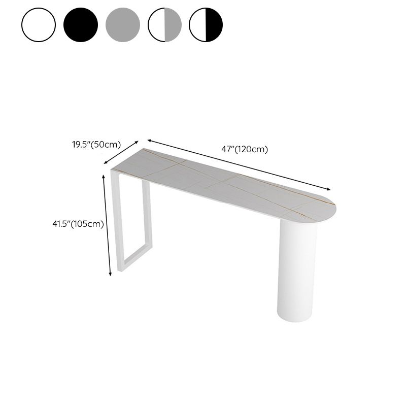 Sintered Stone Bistro Bar Table Double Pedestal Bar Table for Kitchen Clearhalo 'Bar Furniture' 'Bar Tables' 'bar_tables' 'furn' 'furn_bar_tables' 'Furniture' 'Kitchen & Dining Furniture' 1200x1200_8846ca6b-e70c-4edc-8529-28ab5305c907