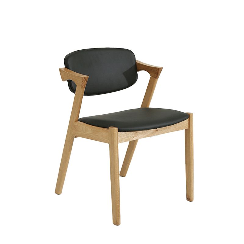 Wood Side Dining Chairs Contemporary Open Back Dining Side Chair in Black Clearhalo 'Dining Chairs' 'Dining Tables & Seating' 'dining_chair' 'furn' 'furn_dining_chair' 'Furniture' 'Kitchen & Dining Furniture' 1200x1200_88474ec5-cd8d-46de-ab81-f5dcbcd48a5b