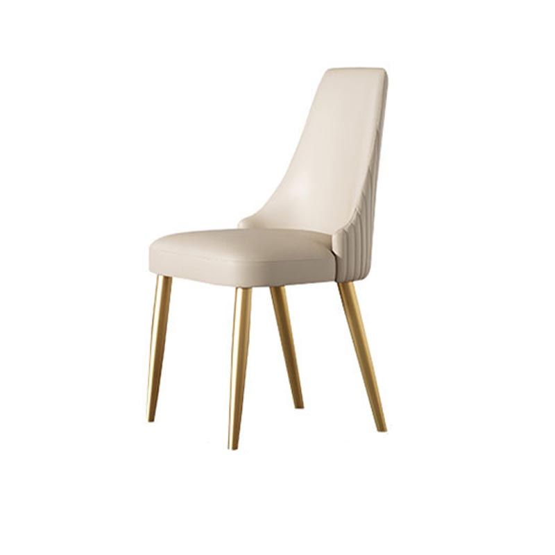 Glam Upholstered Dining Chair Leather Dining Chair with Gold Legs Clearhalo 'Dining Chairs' 'Dining Tables & Seating' 'dining_chair' 'furn' 'furn_dining_chair' 'Furniture' 'Kitchen & Dining Furniture' 1200x1200_88489d19-d8ea-45f9-afa5-ac2daed5590a
