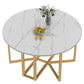 Glam Round Dinette Set 1/2/3/7 Pieces Gold Foldable Dining Table Set Clearhalo 'Dining Room Sets' 'Dining Tables & Seating' 'dining_room_set' 'furn' 'furn_dining_room_set' 'Furniture' 'furniture_dining_room_set' 'Kitchen & Dining Furniture' 1200x1200_884a8f28-4c69-4d3d-bc7b-a18ecec6d452