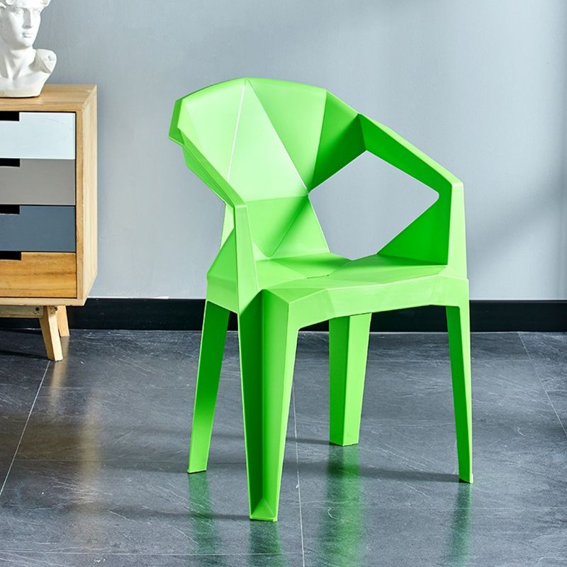 Modern Style Arm Chair Plastic Indoor Stackable Dining Chair Clearhalo 'Dining Chairs' 'Dining Tables & Seating' 'dining_chair' 'furn' 'furn_dining_chair' 'Furniture' 'furniture_dining_chair' 'Kitchen & Dining Furniture' 1200x1200_884ad757-5036-4d39-8328-083acf285aed