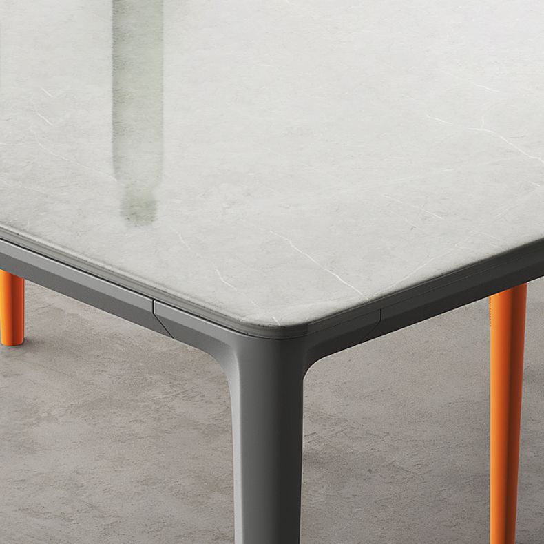 1/4/5/7 stukken eetmeubilair set moderne gesinterde stenen tafel en faux lederen stoelen