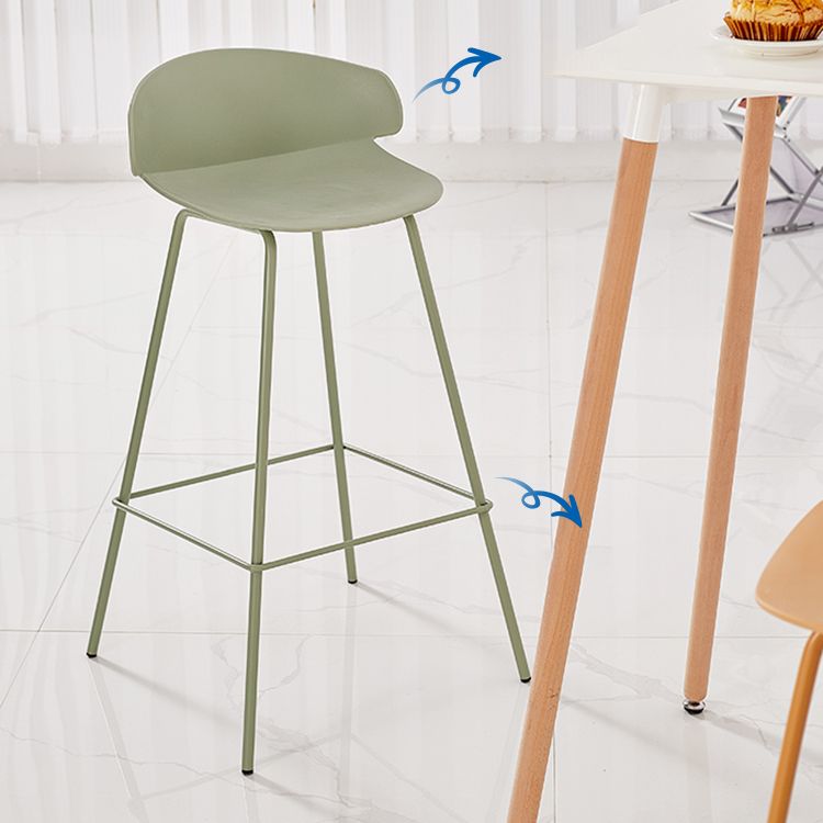 Nordic Style Metal Bar-stool Plastic Counter Bar Stool for Home Clearhalo 'Bar Furniture' 'Bar Stools' 'bar_stools' 'furn' 'furn_bar_stools' 'Furniture' 'furniture_bar_stools' 'Kitchen & Dining Furniture' 1200x1200_884c03c4-78ed-4d2b-80b0-63c751c49c70