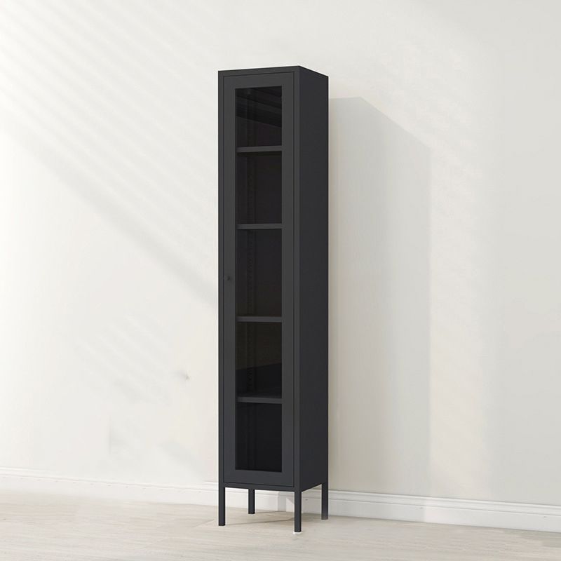 Metal Bookshelf Scandinavian Style Bookcase with Door for Office Home Clearhalo 'Bookcases' 'furn' 'furn_bookcases' 'Furniture' 'furniture_bookcases' 'Office Furniture' 1200x1200_884c95fa-8771-4450-8efe-a1aadbbafe05
