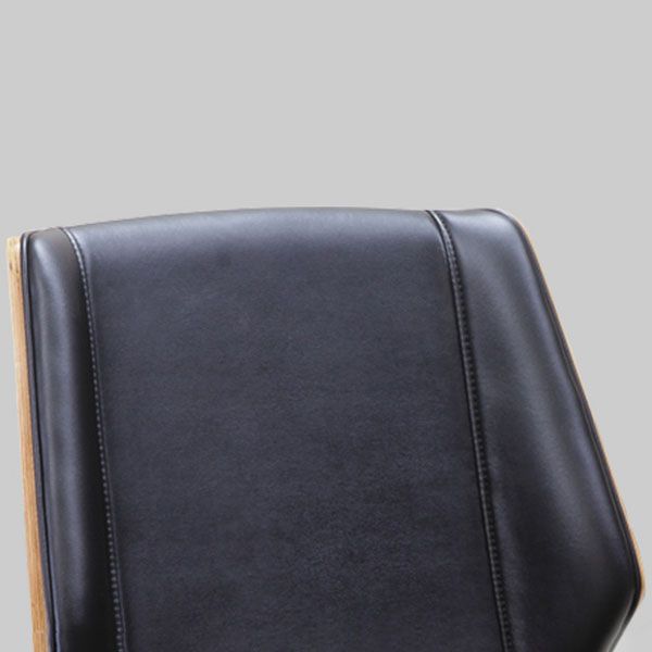 モダンなスタイルのスイベルタスクチェアフェイクレザーオフィスチェアが固定された腕