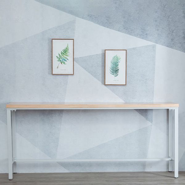 Mesa de bar rectangular estilo Glam, mesa de comedor de barra fija de madera maciza para interiores