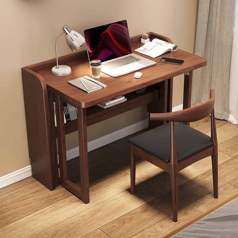 Contemporary Rubber Wood Writing Desk Folding Sled Base Office Desk Clearhalo 'furn' 'furn_office_desk' 'Furniture' 'Office Desks' 'Office Furniture' 'office_desk' 1200x1200_884f4672-83cc-4c97-8cd5-12d7b3041841