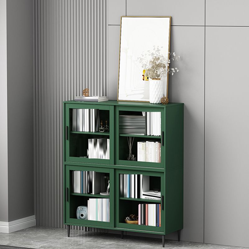 Scandinavian Standard Bookcase Engineered Wood Green Bookshelf with Cabinets Clearhalo 'Bookcases' 'furn' 'furn_bookcases' 'Furniture' 'Office Furniture' 1200x1200_884f977b-9196-45a6-ad95-8053246f2537