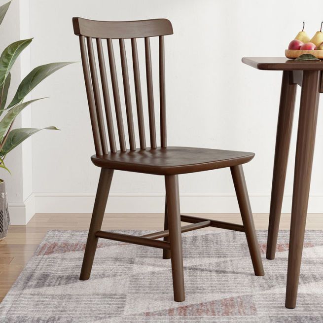 Silla de comedor de madera contemporánea silla lateral de viento en el acabado mate para interiores