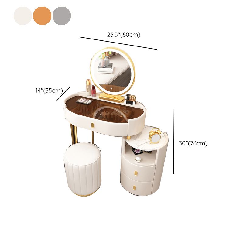 3 cassetti glam trucco vanità scrivania con vanità per trucco in vetro