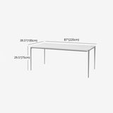 Moderne aluminium dinette set 1/2/7 stuks rechthoek wit gesinterde stenen eettafel set