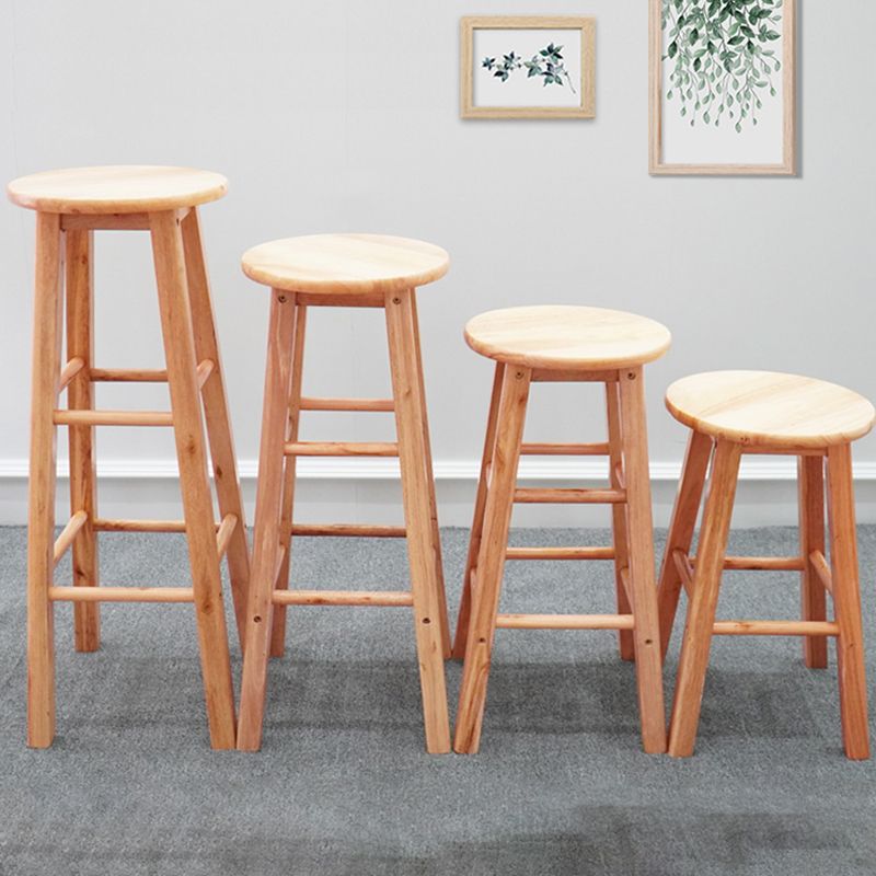 Modern Armless Wooden Counter Stool Oak Wood High Stool with 4 Legs Clearhalo 'Bar Furniture' 'Bar Stools' 'bar_stools' 'furn' 'furn_bar_stools' 'Furniture' 'Kitchen & Dining Furniture' 1200x1200_88569a0b-8aa1-403e-97a3-56a69e6d69cd