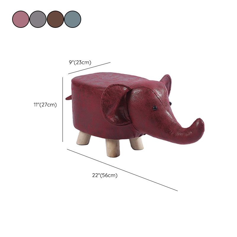 Moderne pouf osmanische Kunstleder wasserfeste gepolsterte Tierform Ottomane