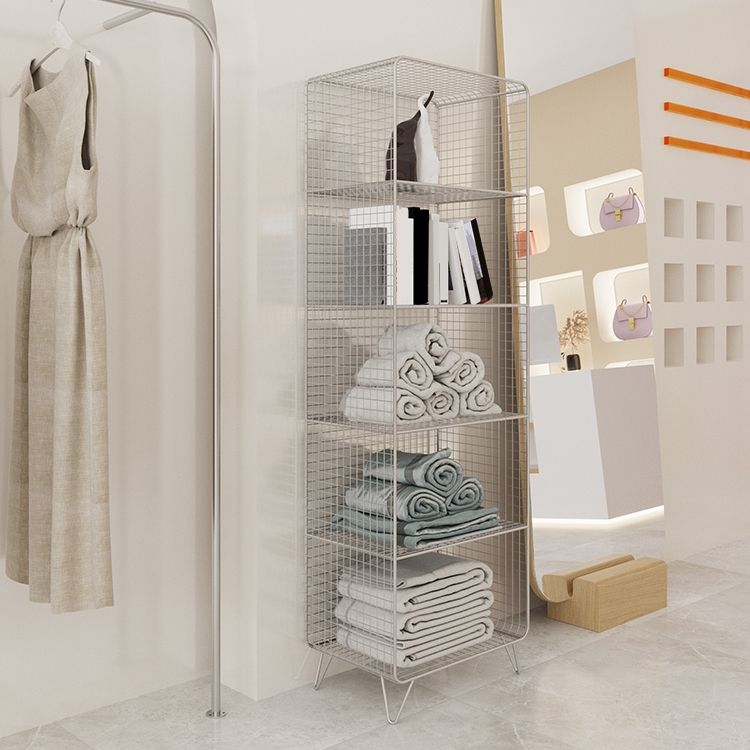 Moderne Style Bookshelf Standard geschlossener Back Metal -Bücherregal für Zuhause