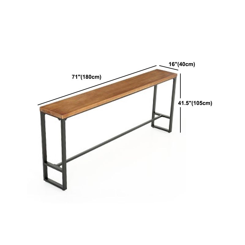 Tavolo da barra industriale da tavolo da barra industriale di rettangolo in legno in legno in legno
