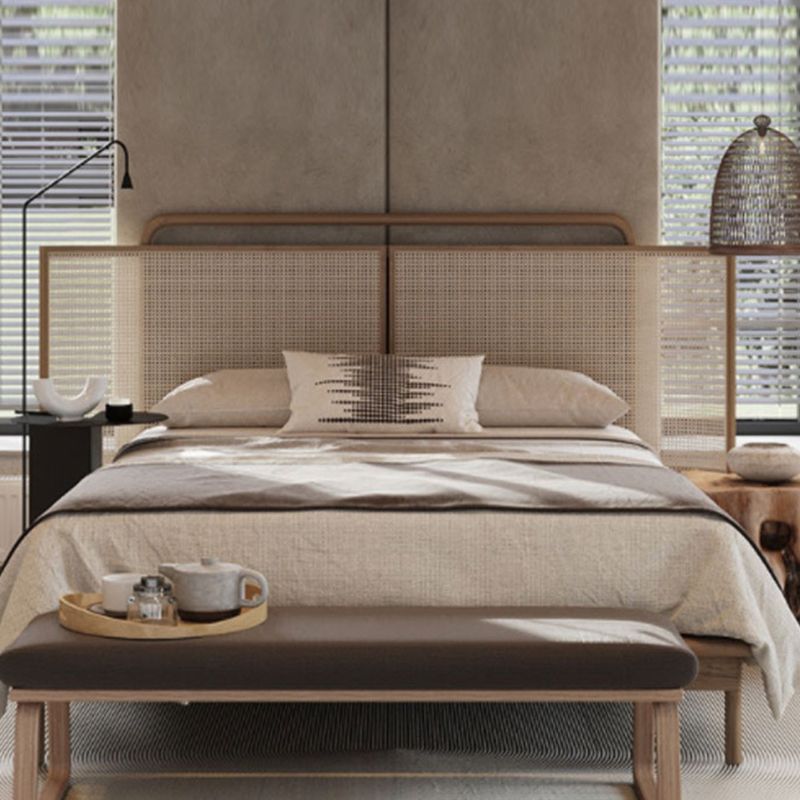 No Distressing Tropical Panel Bed Solid Wood Standard Bed with Headboard Clearhalo 'Bedroom Furniture' 'Beds' 'furn' 'furn_beds' 'Furniture' 1200x1200_885a9cd9-02ae-41ae-a4ac-3e99cc657a14