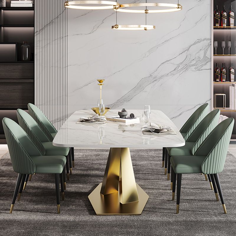 Nordic Glam 1/2/3/4/5/7 Pieces Dining Set Sintered Stone Dining Table Set for Kitchen Clearhalo 'Dining Room Sets' 'Dining Tables & Seating' 'dining_room_set' 'furn' 'furn_dining_room_set' 'Furniture' 'furniture_dining_room_set' 'Kitchen & Dining Furniture' 1200x1200_885bd05f-93ee-4504-b305-dc69b9541718