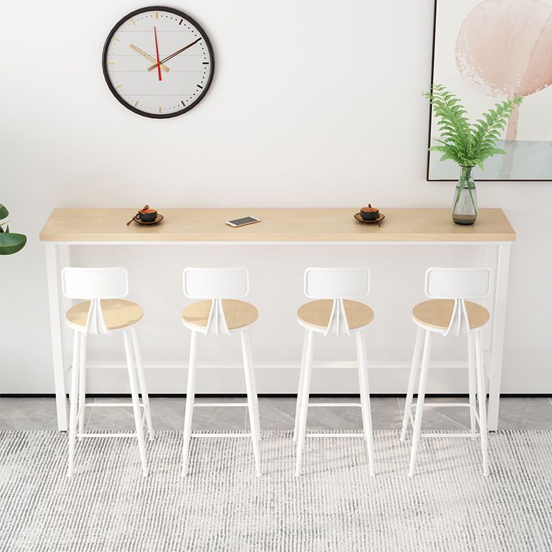 Modern Natural Bistro Bar Height Cocktail Table Rectangle Trestle Bistro Table Clearhalo 'Bar Furniture' 'Bar Tables' 'bar_tables' 'furn' 'furn_bar_tables' 'Furniture' 'furniture_bar_tables' 'Kitchen & Dining Furniture' 'kitchen&dining_furn' 'kitchen' 1200x1200_885cf6b1-a216-40d6-9afe-1b04c7dc4f9a