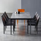 Industrial Style Sintered Stone Dining Table Aviation Aluminum Base Rectangle Table for Home Clearhalo ' dining_table' 'Dining Tables & Seating' 'Dining Tables' 'Furniture' 'furniture_dining_table' 'Kitchen & Dining Furniture' 'kitchen&dining_furn' 'kitchen' 'kitchen_dining_table' 1200x1200_885d08a2-3955-4617-8ea9-2ed562761df5
