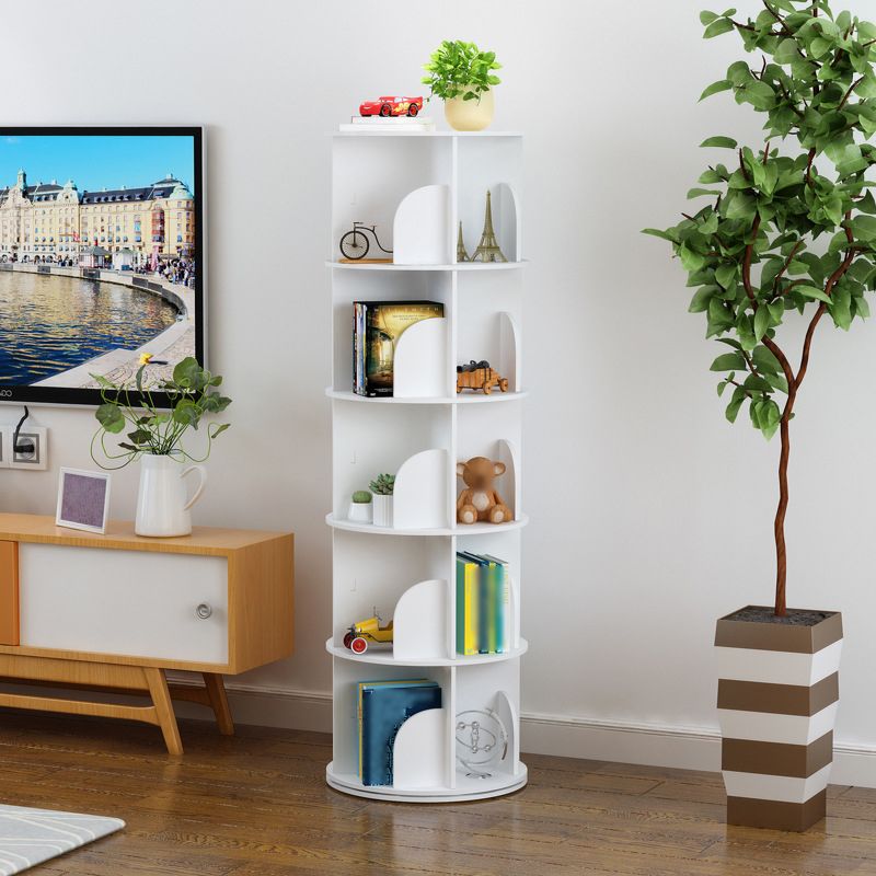 Manufactured Wood Corner Bookshelf White Contemporary Closed Back Bookshelf Clearhalo 'Bookcases' 'furn' 'furn_bookcases' 'Furniture' 'furniture_bookcases' 'kitchen' 'kitchen_bookcases' 'Living Room Furniture' 'Office Furniture' 1200x1200_885d57be-e008-4fa2-a0c4-4bab999fe225