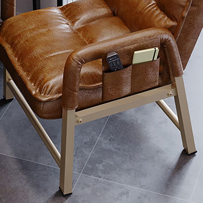 Chaise de bureau en métal chaise de bras contemporain à hauteur de dos réglable