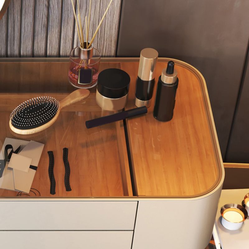 30.70 "High Makeup tocadoras de tocador Tablas de tocador blanco con cajón