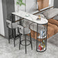 Stone Top Cocktail Table Glam Style 42-inch Height Metal Base Bar Table Clearhalo 'Bar Furniture' 'Bar Tables' 'bar_tables' 'furn' 'furn_bar_tables' 'Furniture' 'furniture_bar_tables' 'Kitchen & Dining Furniture' 'kitchen&dining_furn' 'kitchen' 1200x1200_885fb248-69b4-47b4-be6c-a371192dc3ae