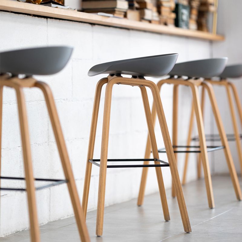 Contemporary Bucket Counter Bar Stool Armless Plastic Bar Stool with Footrest Clearhalo 'Bar Furniture' 'Bar Stools' 'bar_stools' 'furn' 'furn_bar_stools' 'furniture_bar_stools' 'Kitchen & Dining Furniture' 'kitchen&dining_furn' 'kitchen' 'kitchen_furn' Furniture' 1200x1200_8860a69d-a0b7-47e1-9942-62dcf4614f34