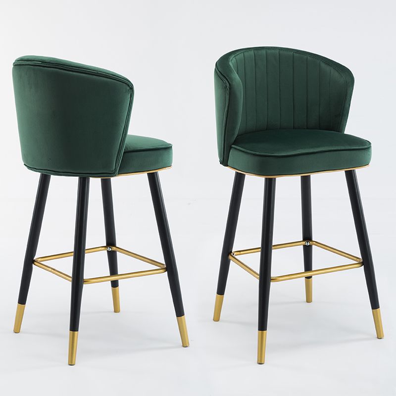 Scandinavian Iron Upholstered Counter Stools Black Low Back Bar Stools with Footrest Clearhalo 'Bar Furniture' 'Bar Stools' 'bar_stools' 'furn' 'furn_bar_stools' 'furniture_bar_stools' 'Kitchen & Dining Furniture' 'kitchen&dining_furn' 'kitchen' 'kitchen_furn' Furniture' 1200x1200_88628b91-40ec-42e7-8aec-ea7a4d9ce900
