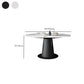 Contemporary Sintered Stone Dining Table Extendable Dining Table with Pedestal Base Clearhalo 'Dining Tables & Seating' 'Dining Tables' 'dining_table' 'furn' 'furn_dining_table' 'Furniture' 'Kitchen & Dining Furniture' 1200x1200_886618b7-ad33-49b5-b576-fa8e4939e067