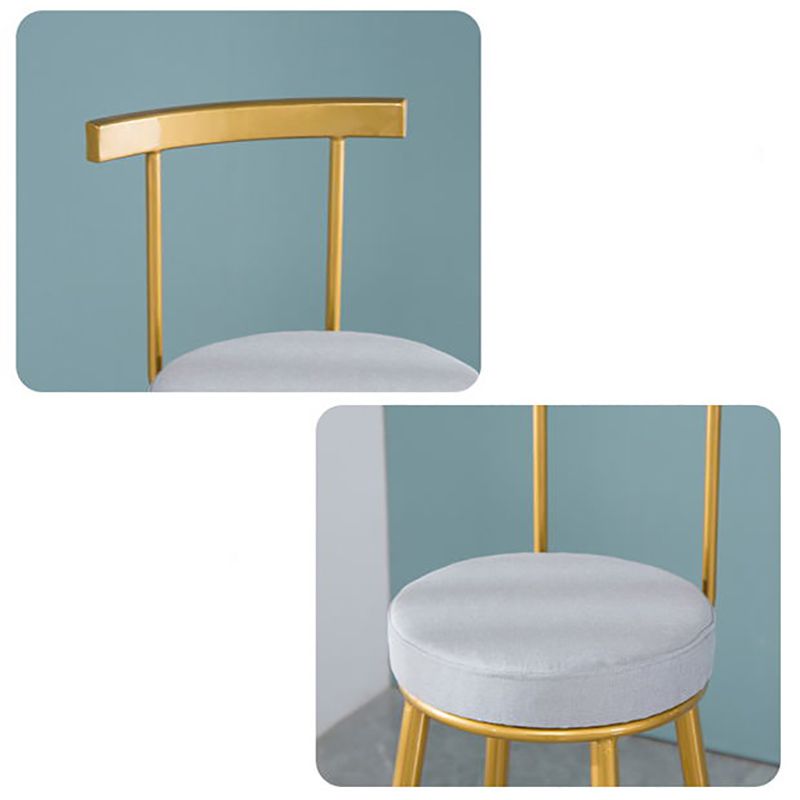 Modern Armless Backrest Counter Stool Iron Bedroom Bar Stool with Cushion Clearhalo 'Bar Furniture' 'Bar Stools' 'bar_stools' 'furn' 'furn_bar_stools' 'furniture_bar_stools' 'Kitchen & Dining Furniture' 'kitchen&dining_furn' 'kitchen' 'kitchen_furn' Furniture' 1200x1200_88664436-217f-4110-b8bf-9b91f9ec4c99